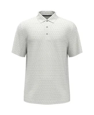Pga Tour Big Boys Short Sleeve Regimental Golf Print Polo Shirt