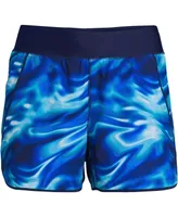 Lands' End Women's 3" Quick Dry Elastic Waist Board Shorts Swim Cover-up with Panty