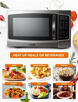 Commercial Chef 1.3 Cu. Ft. Counter Top Microwave,Stainless Steel