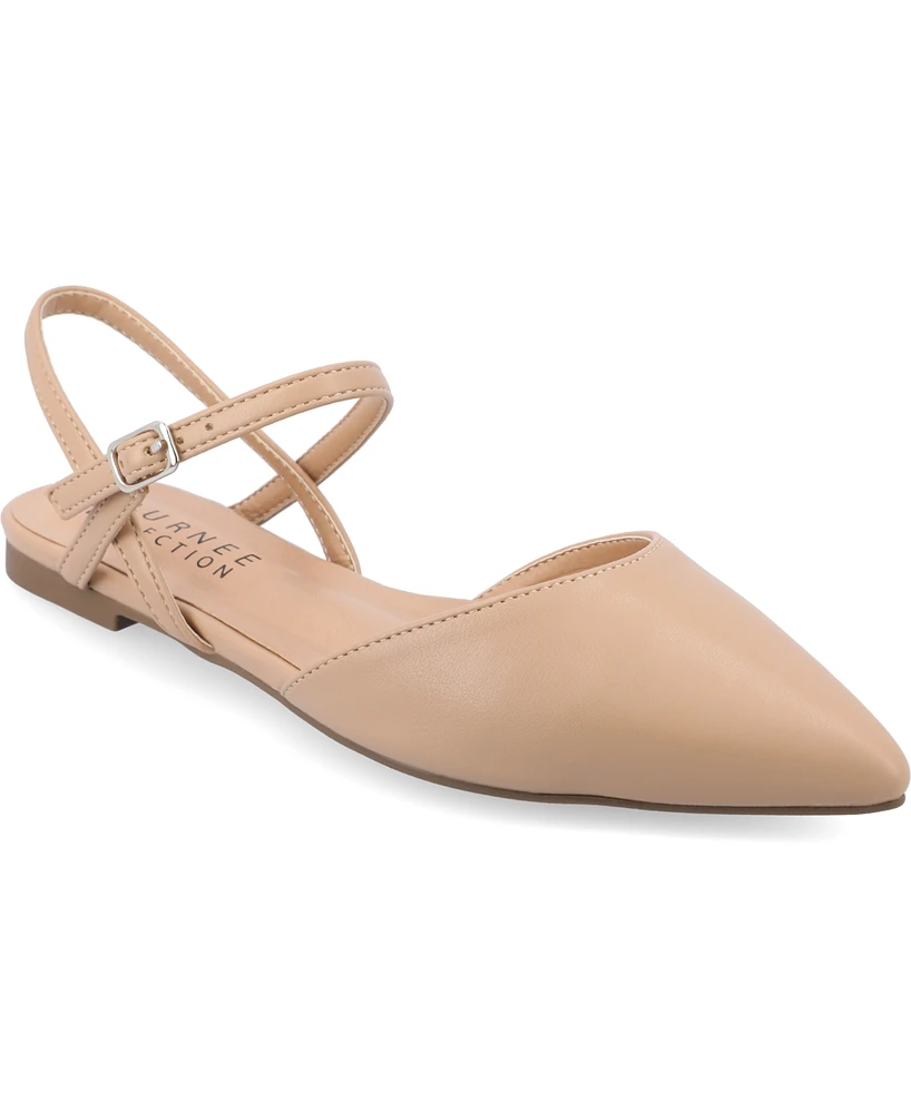 Journee Collection Women's Martine Strappy Pointed Toe Flats