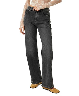 Free People Women's Tinsley Cotton Baggy High-Rise Jeans