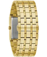 Bulova Men's Marc Anthony Modern Quadra Diamond Accent Gold-Tone Stainless Steel Bracelet Watch 30mm - Gold