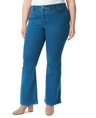 Jessica Simpson Trendy Plus Size Charmed Flare-Leg Jeans