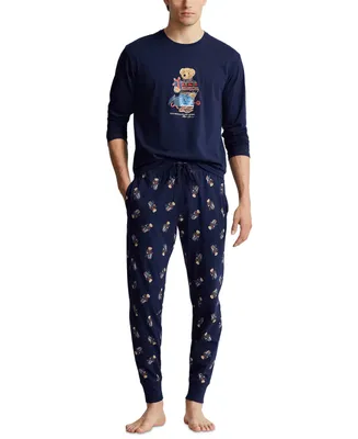 Polo Ralph Lauren Men's 2-Pc. Cotton Bear Pajamas Set