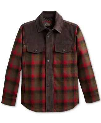 Pendleton Men's Timberline Mixed-Media Plaid Water-Resistant Shirt Jacket