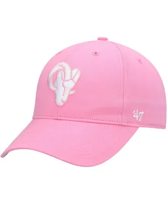 Big Girls '47 Brand Pink Los Angeles Rams Rose Mvp Adjustable Hat