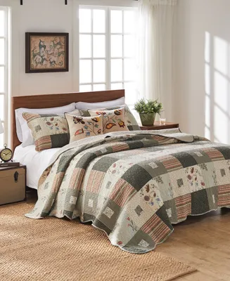 Greenland Home Fashions Sedona Desert Wildflowers 4 Piece Quilt Set, Twin/Twin Xl