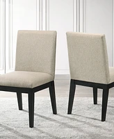 Best Master Furniture Terra 34" Linen Side Chairs, Set of 2