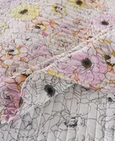 Greenland Home Fashions Misty Bloom Floral Reversible Quilt Set