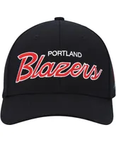 Men's Mitchell & Ness Black Portland Trail Blazers Mvp Team Script 2.0 Stretch Snapback Hat