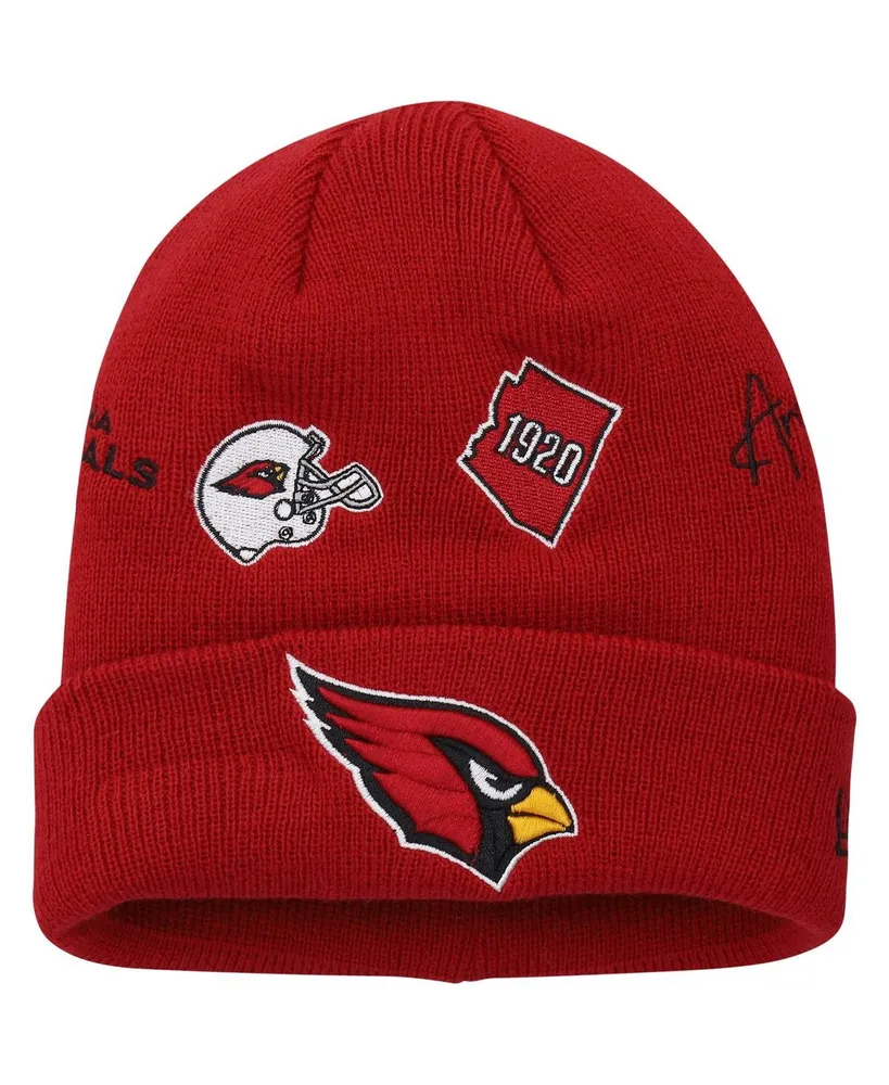 Big Boys and Girls New Era Cardinal Arizona Cardinals Identity Cuffed Knit Hat