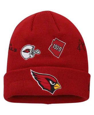 Big Boys and Girls New Era Cardinal Arizona Cardinals Identity Cuffed Knit Hat