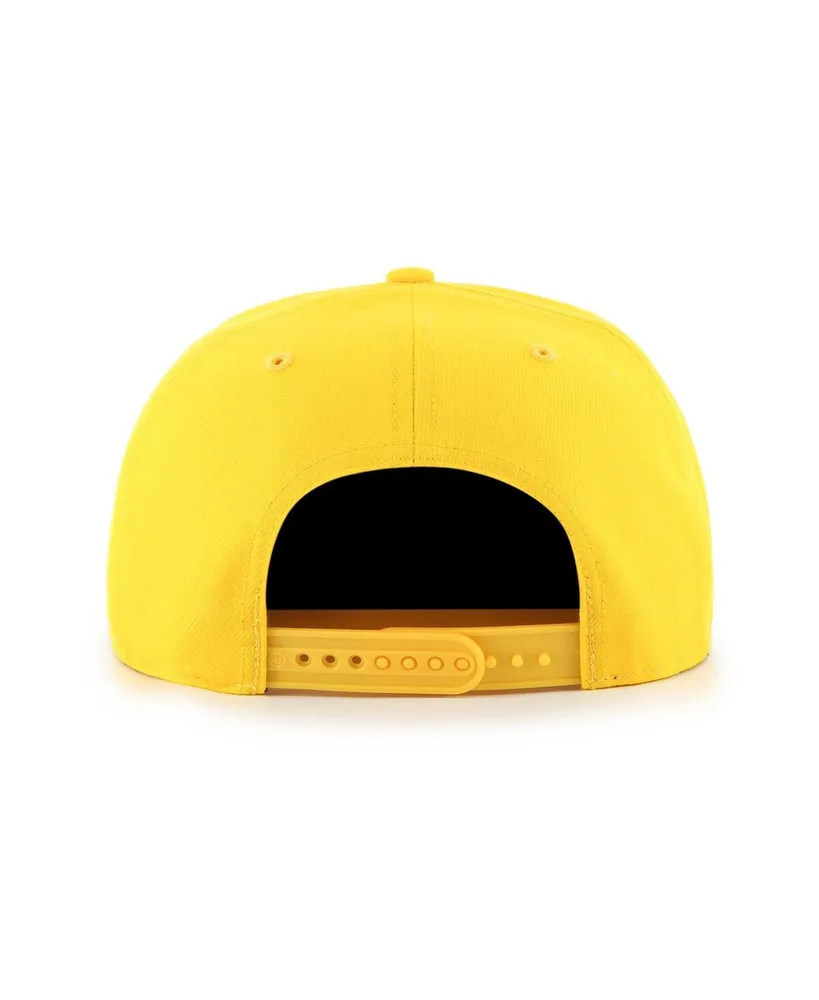 Men's '47 Brand Yellow Los Angeles Lakers High Post Captain Snapback Hat