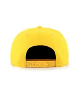 Men's '47 Brand Yellow Los Angeles Lakers High Post Captain Snapback Hat