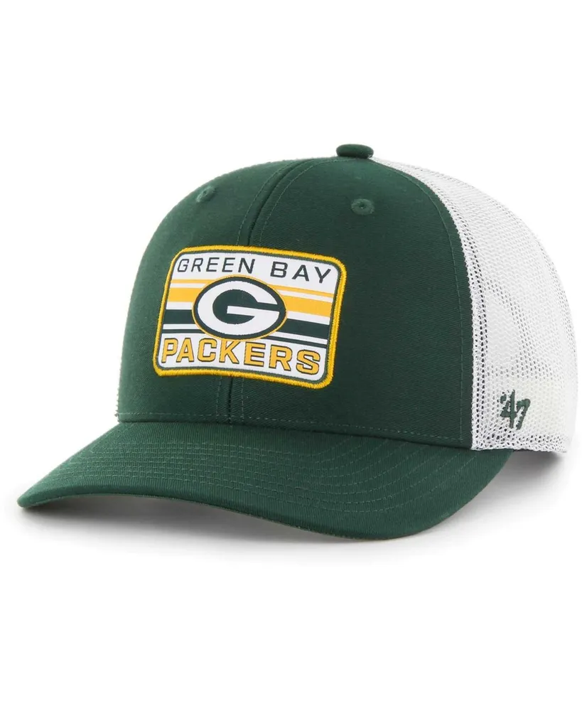 47 Brand Men's '47 Brand Green, White Green Bay Packers Drifter Adjustable  Trucker Hat