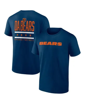 Men's Profile Navy Chicago Bears Big and Tall Two-Sided T-shirt