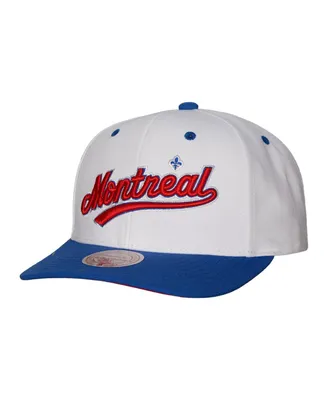 Men's Mitchell & Ness White Montreal Expos Cooperstown Collection Pro Crown Snapback Hat