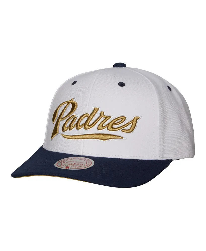 Men's Mitchell & Ness White San Diego Padres Cooperstown Collection Pro Crown Snapback Hat