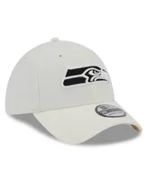 Men's New Era Cream Seattle Seahawks Chrome Collection 39THIRTY Flex Hat