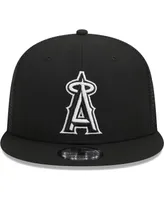 Men's New Era Black Los Angeles Angels Trucker 9FIFTY Snapback Hat