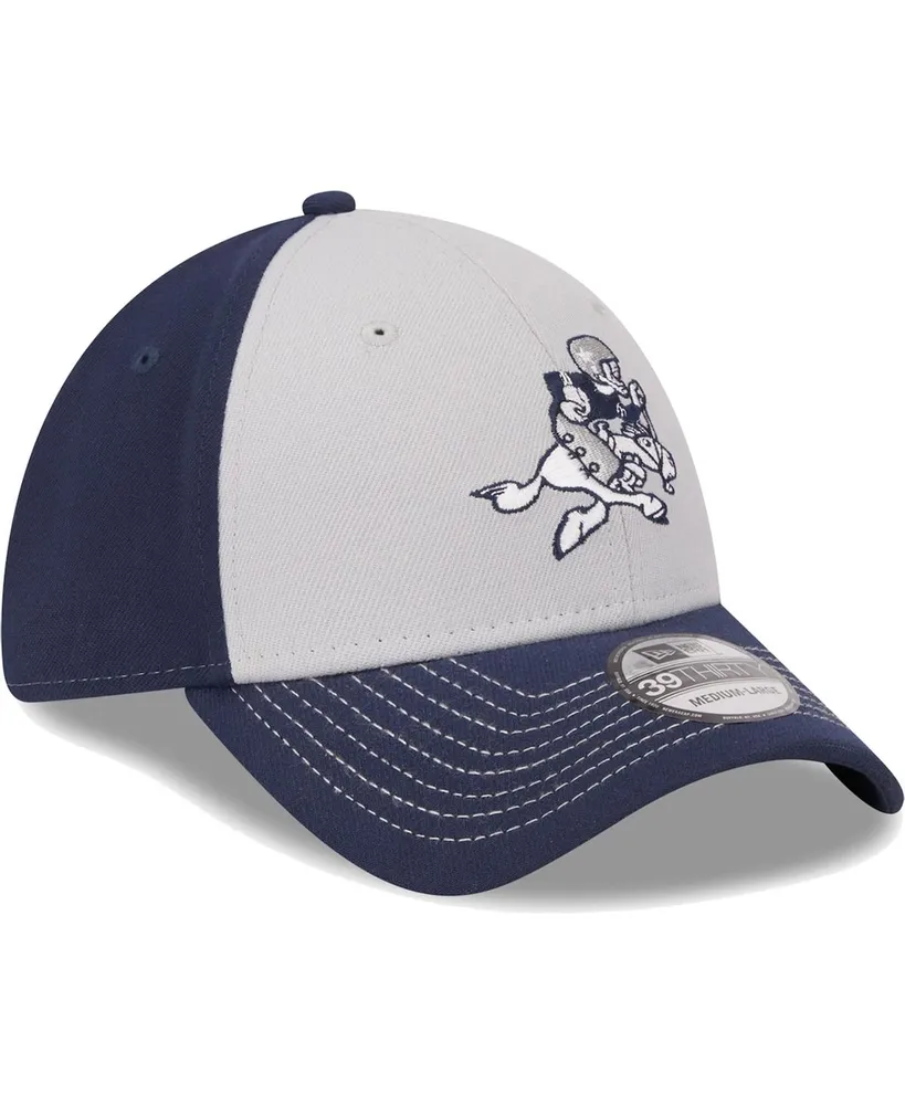 Men's New Era Gray, Navy Dallas Cowboys Retro Joe Main 39THIRTY Flex Hat