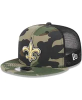 Big Boys and Girls New Era Camo New Orleans Saints Main Trucker 9FIFTY Snapback Hat