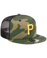 Men's New Era Camo Pittsburgh Pirates Woodland Camo Trucker 9FIFTY Snapback Hat