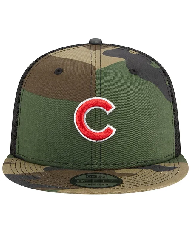 Men's New Era Camo Chicago Cubs Trucker 9TWENTY Snapback Hat