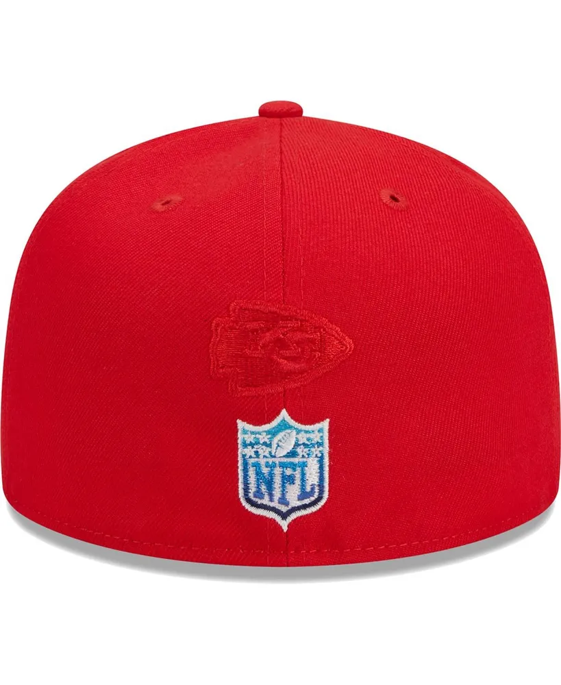 Men's New Era Red Kansas City Chiefs Gradient 59FIFTY Fitted Hat