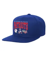 Big Boys and Girls Mitchell & Ness Royal New England Patriots Champ Stack Flat Brim Snapback Hat