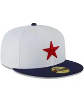 Men's New Era White Detroit Stars Cooperstown Collection Turn Back The Clock 59FIFTY Fitted Hat