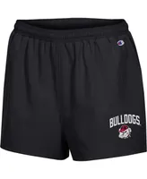 Women's Champion Black Georgia Bulldogs Football Fan High Waist Shorts