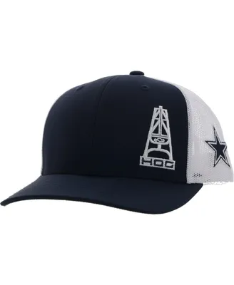 Men's Hooey Navy Dallas Cowboys Hog Trucker Snapback Hat