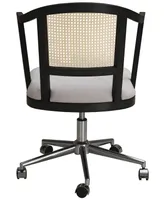 Abbyson Living Archer 34.8" Polyester Two-Toned Cane Office Chair