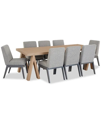 Atwell 9pc Dining Set (Table + 8 Side Chairs)