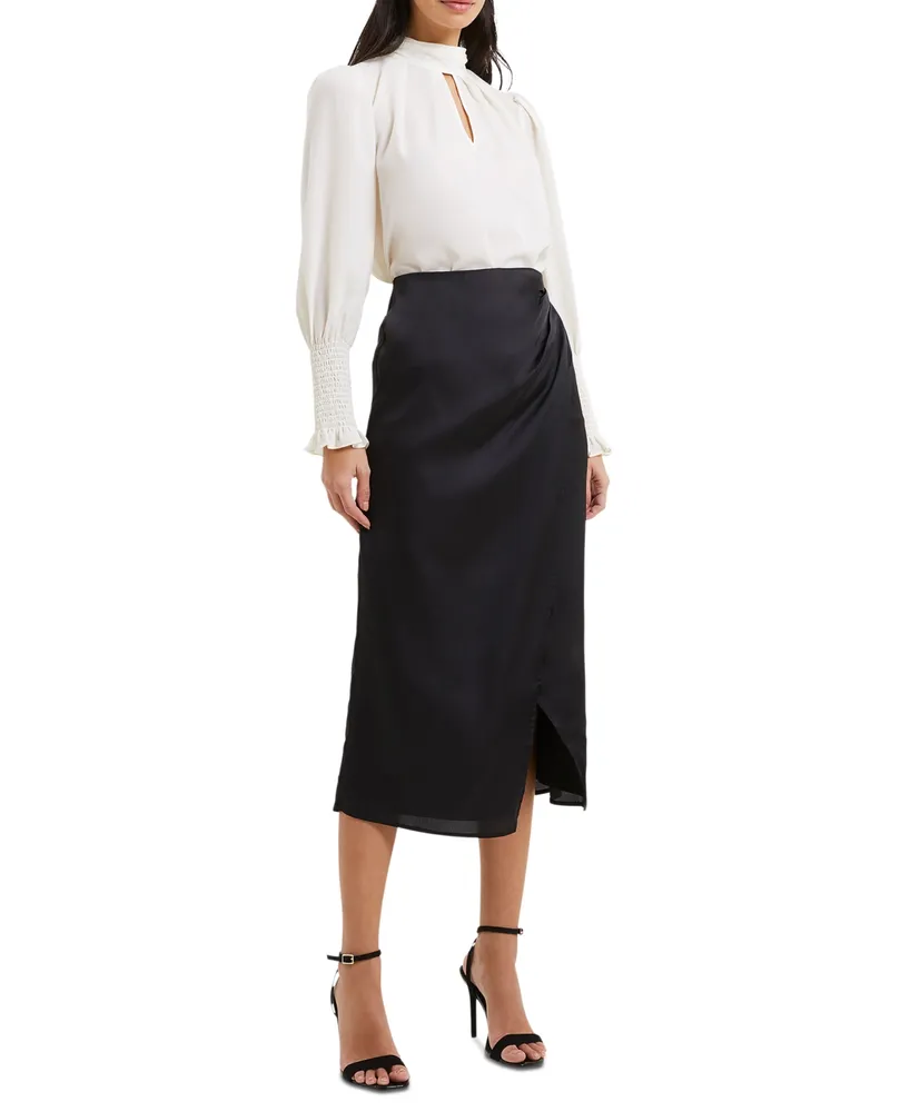 French Connection Women's Inu Satin Midi Skirt