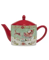 Certified International Joy of Christmas Teapot 40 oz