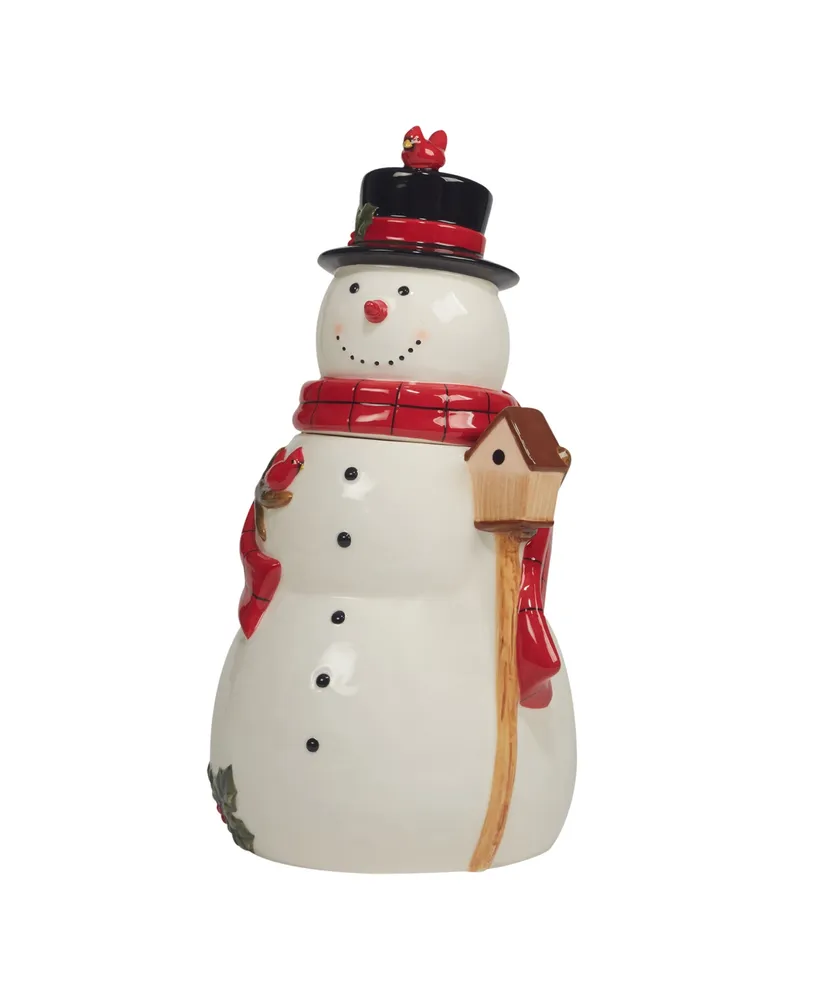 Certified International Joy of Christmas 3-d Snowman Cookie Jar