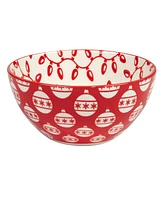 Certified International Peppermint Candy 30 oz All Purpose Bowls Set of 6, Service for 6