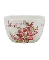 Certified International Winters Joy 24 oz Ice Cream Bowls Set of 4