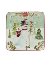 Certified International Joy of Christmas 6" Canape Plates Set of 4