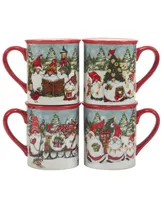 Certified International Christmas Gnomes 16 piece Dinnerware Set, Service for 4