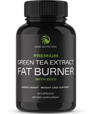 Nobi Nutrition Green Tea Weight Loss Pills | Belly Fat Burner, Metabolism Booster, & Appetite Suppressant for Women & Men | 45% Egcg | with Green Coff