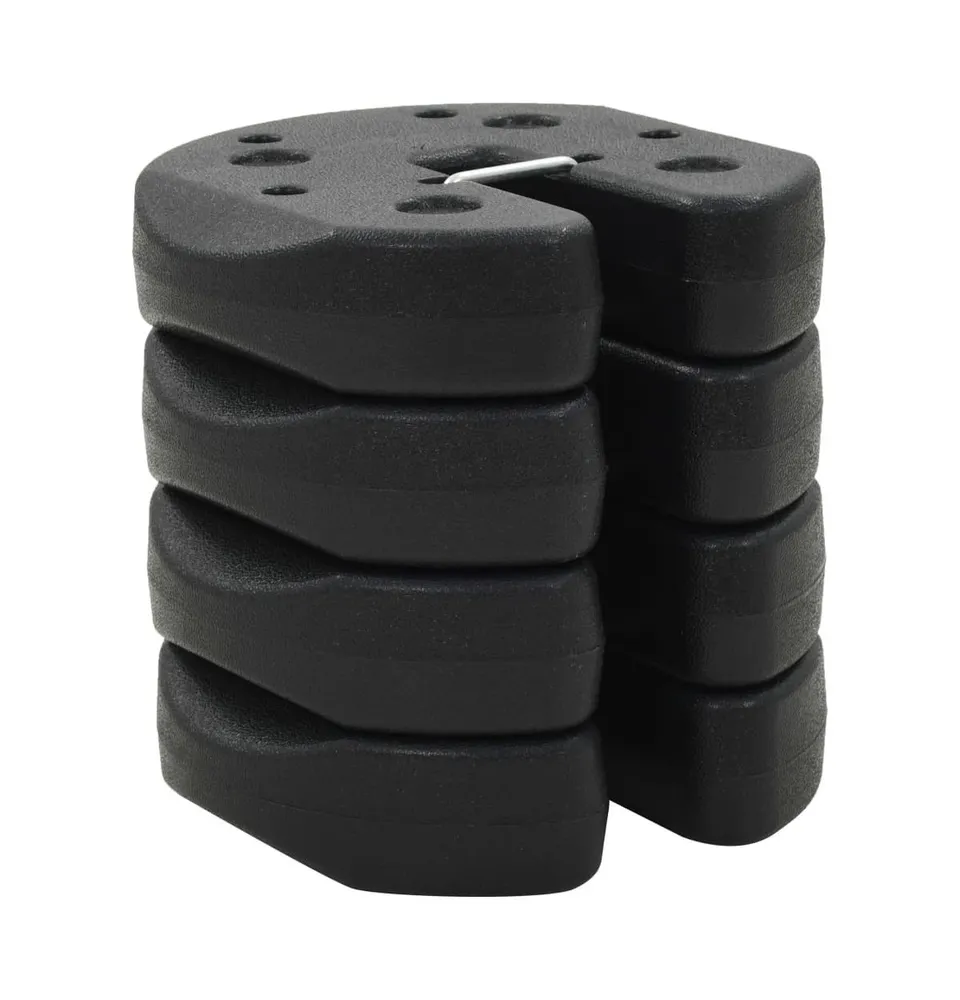 vidaXL Gazebo Weight Plates 4 pcs Black 8.7"x2" Concrete