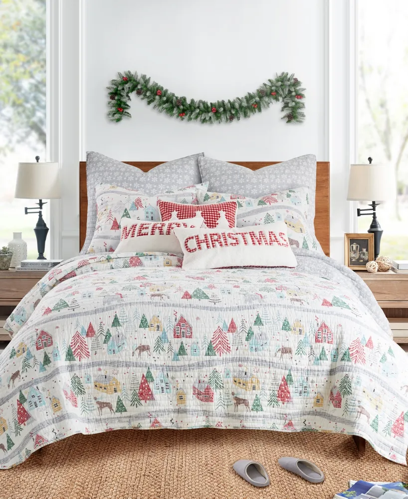 Levtex Joulset Holiday Reversible 3-Pc. Quilt Set