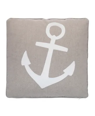 Levtex Provincetown Anchor Applique Decorative Pillow, 18" x 18"