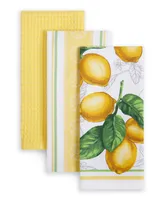 Martha Stewart Lots of Lemons Lint-Free Towel 3-Pack Set, 18" x 28"