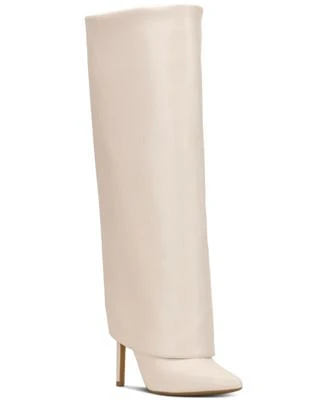 I.N.C. International Concepts Womens Skylar Fold Over Cuffed Dress Boots Created For Macys Regular Wide Calf