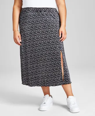 And Now This Plus Knit Midi Skirt