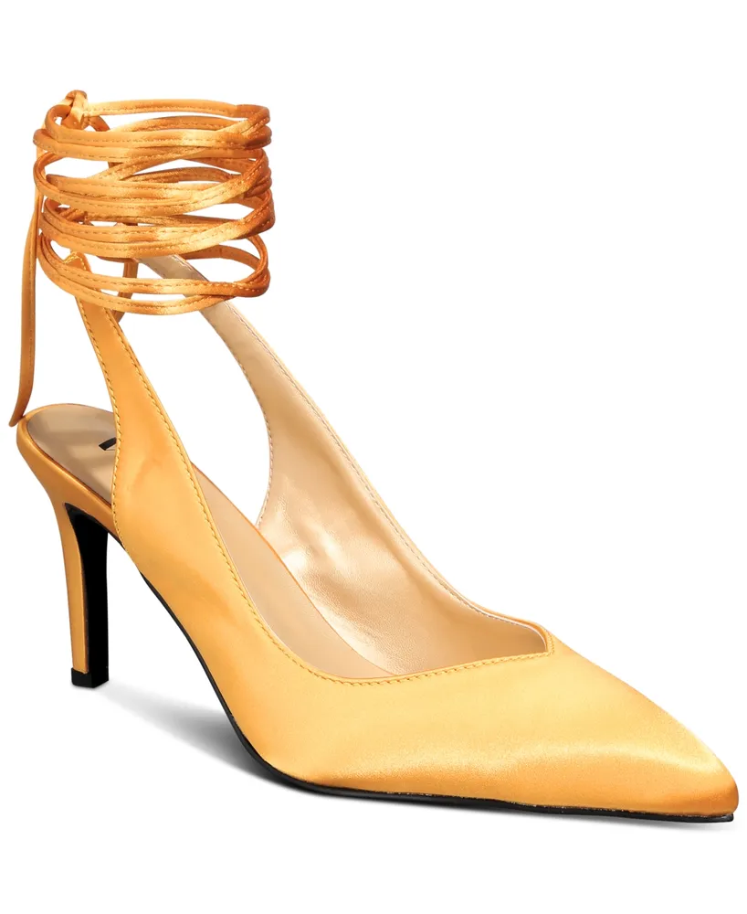 Vaila Shoes Women's Estelle Ankle-Tie Dress Pumps-Extended sizes 9-14